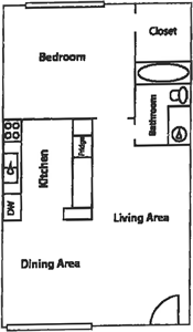 One Bedroom / One Bath / 525 Sq. Ft.*